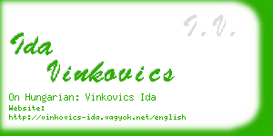 ida vinkovics business card